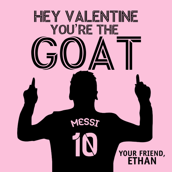 GOAT Valentines Tag