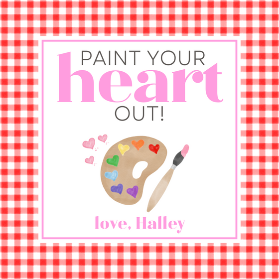 Paint Valentines Tag