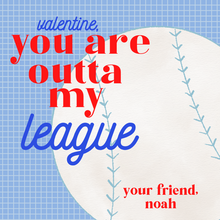  Outta My League Valentines Tag