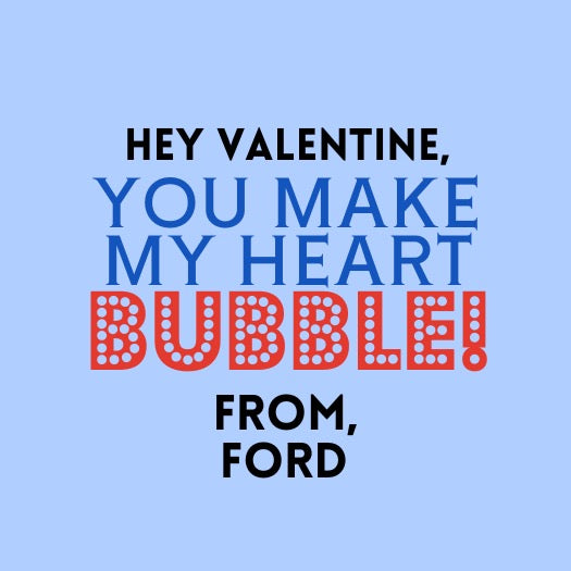 Bubble Round Valentines Tag