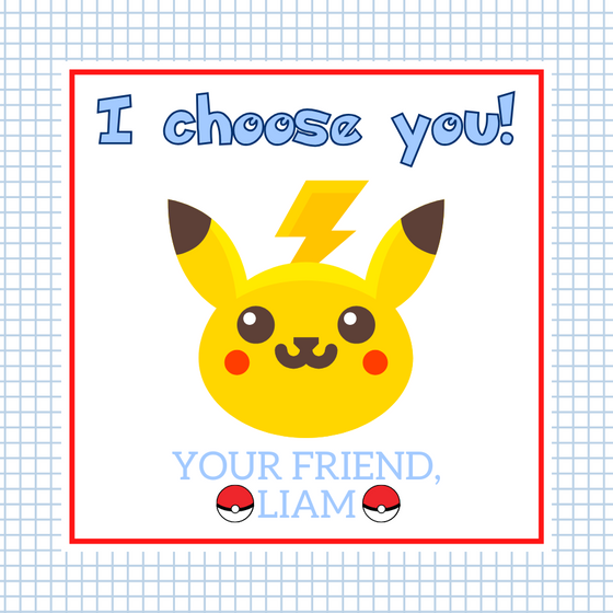 Pokemon Valentines Tag