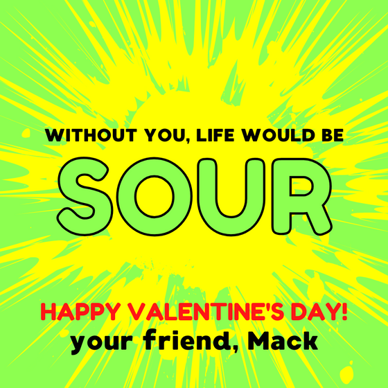 Sour Valentines Tag