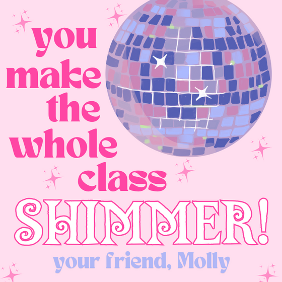 Shimmer Valentines Tag