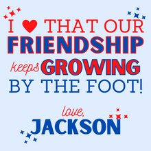  Friendship Growing by the foot Valentine tag