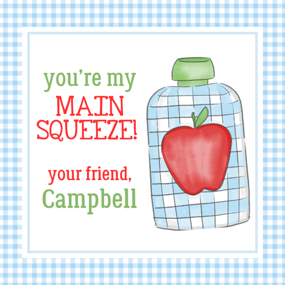 Applesauce Valentines Tag