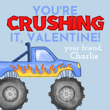  Monster Truck Valentines Tag