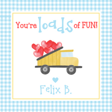  Dump Truck Valentines Tag